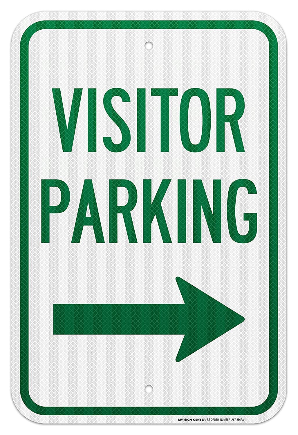 Visitor Parking with Right Arrow Laminated Sign - Traffic Signs