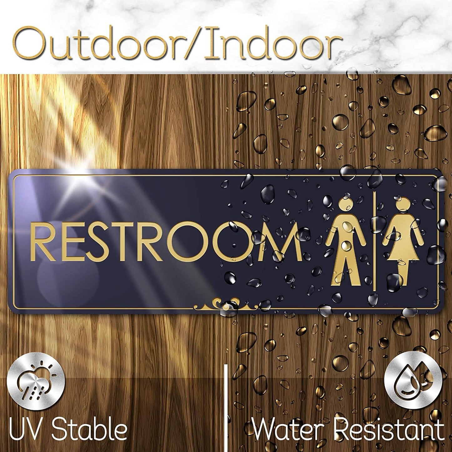 Restroom - Laser Engraved Sign