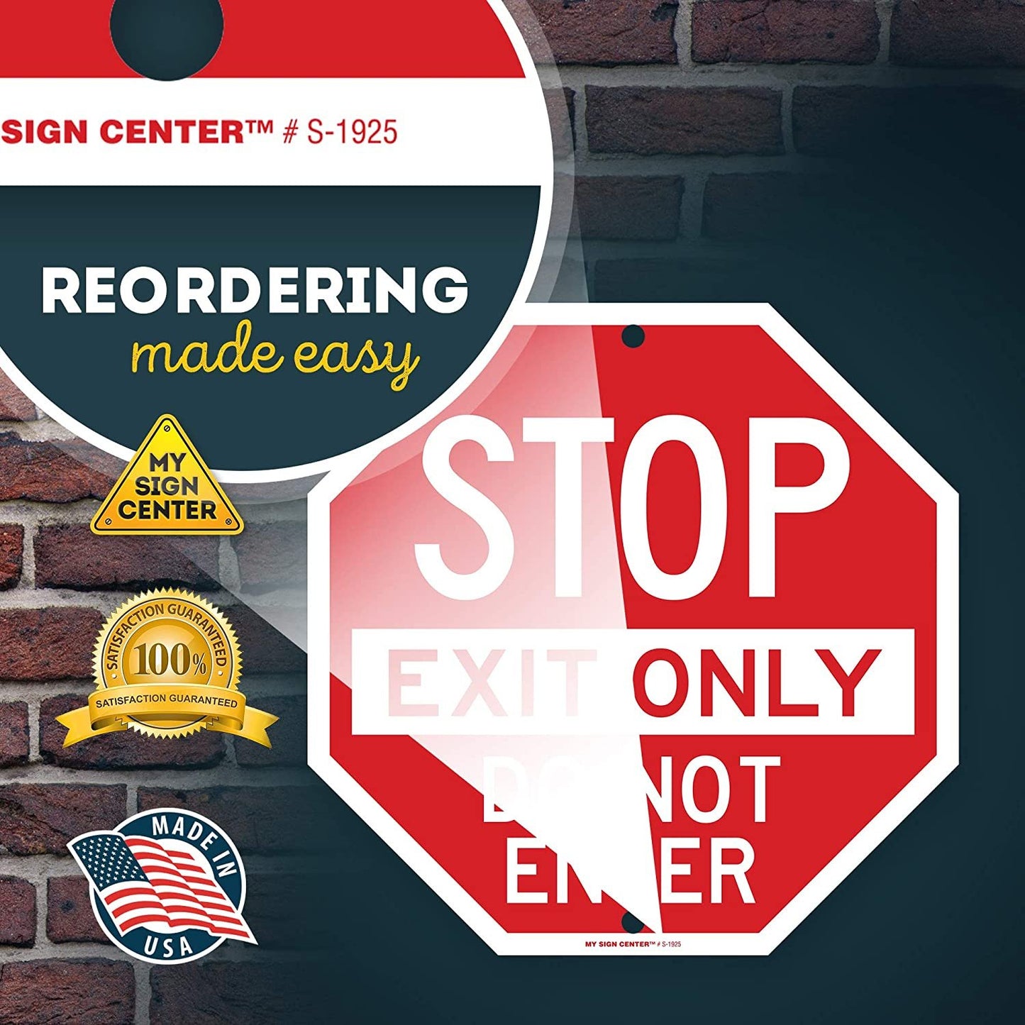 Stop Exit Only Do Not Enter Sign