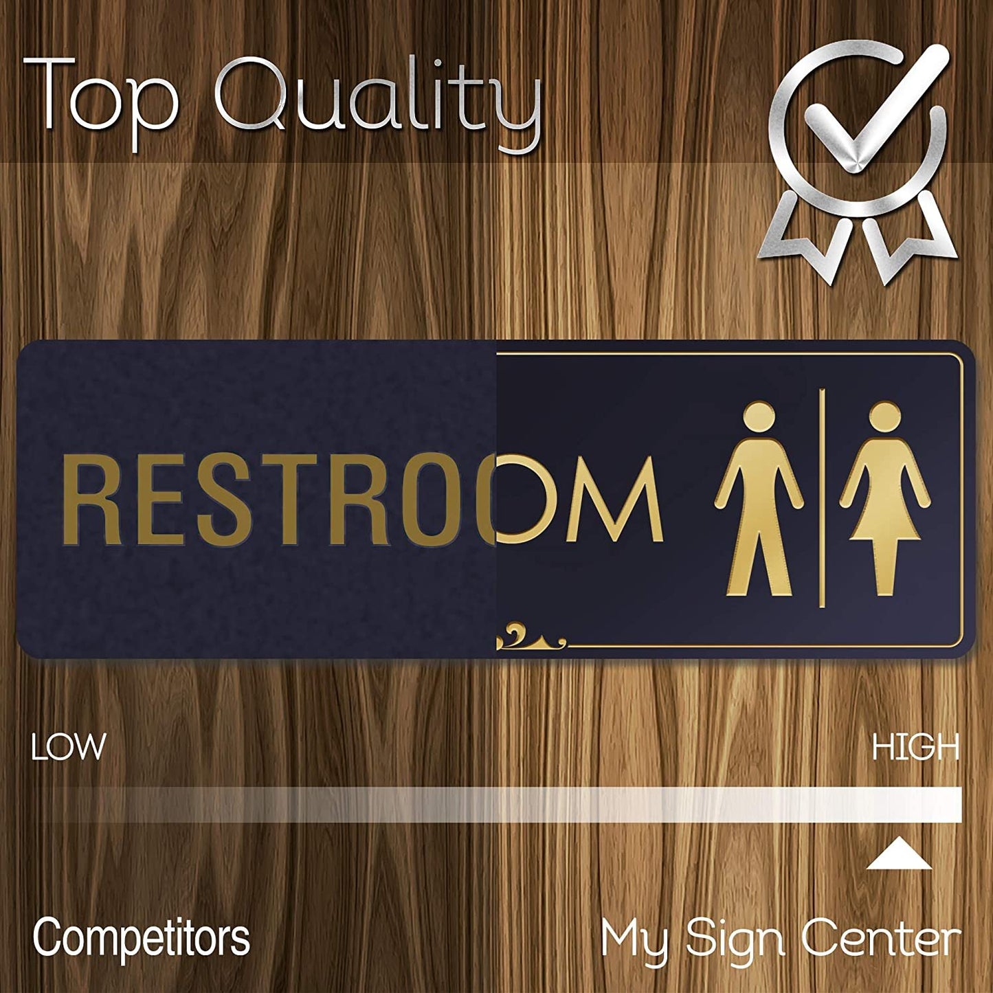 Restroom - Laser Engraved Sign