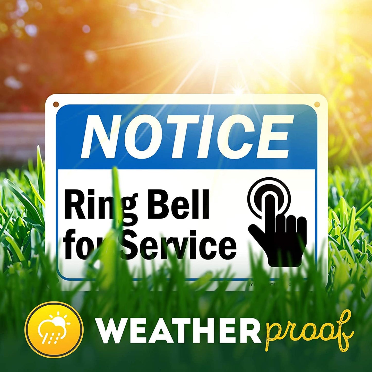 Notice Please Ring Bell for Service Sign