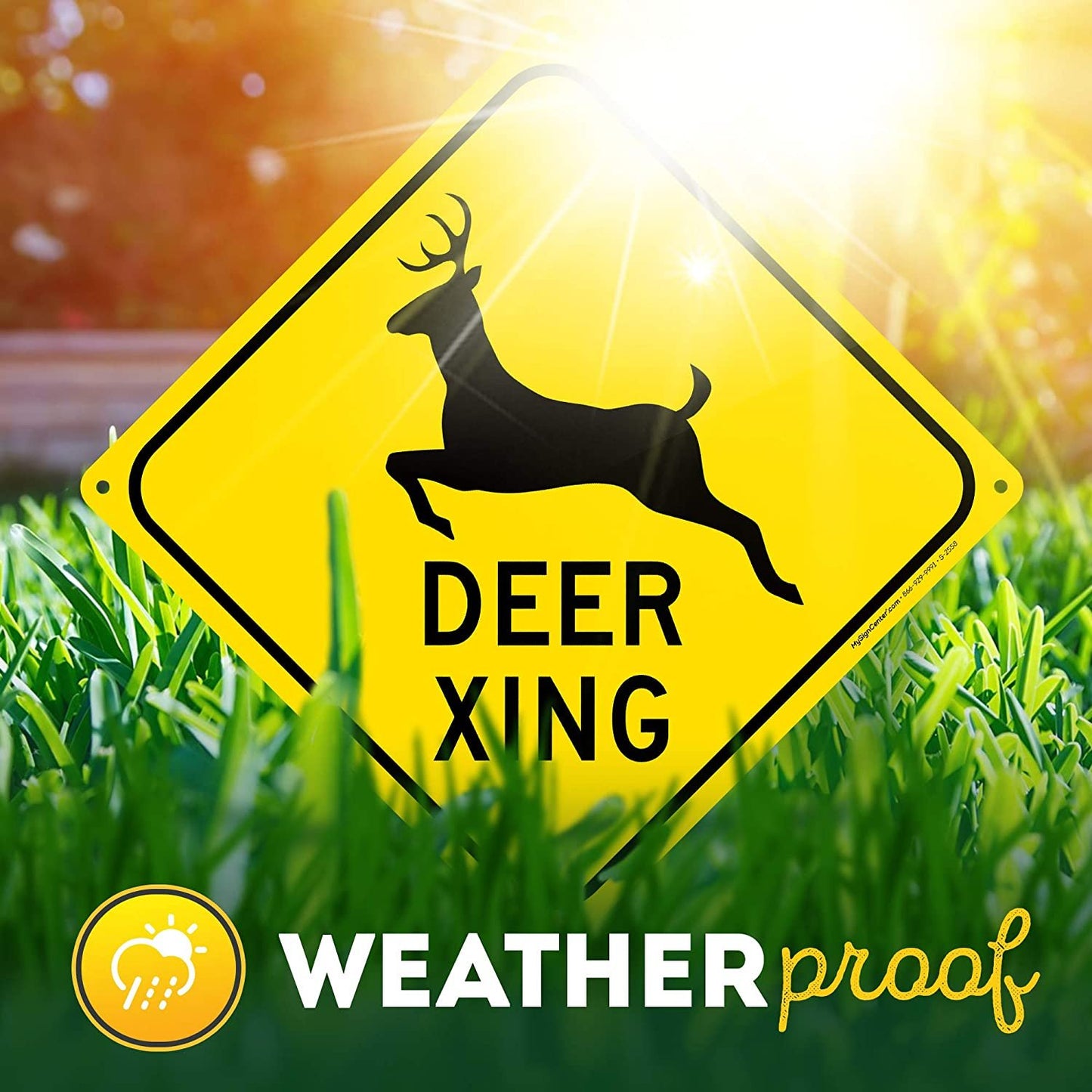 Deer Crossing Sign Diamond Shape Deer Warning Road sign