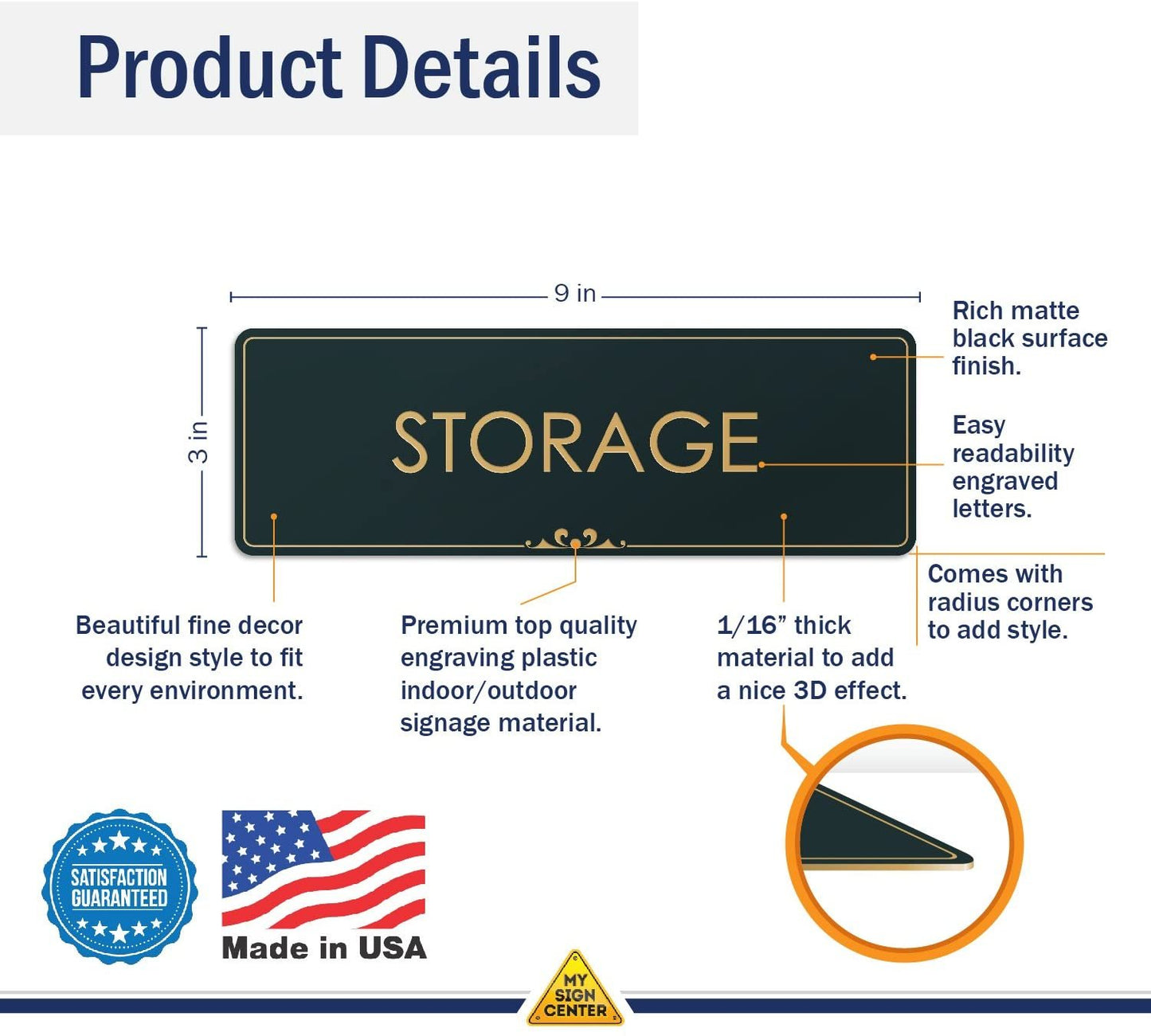 Storage - Laser Engraved Sign 1