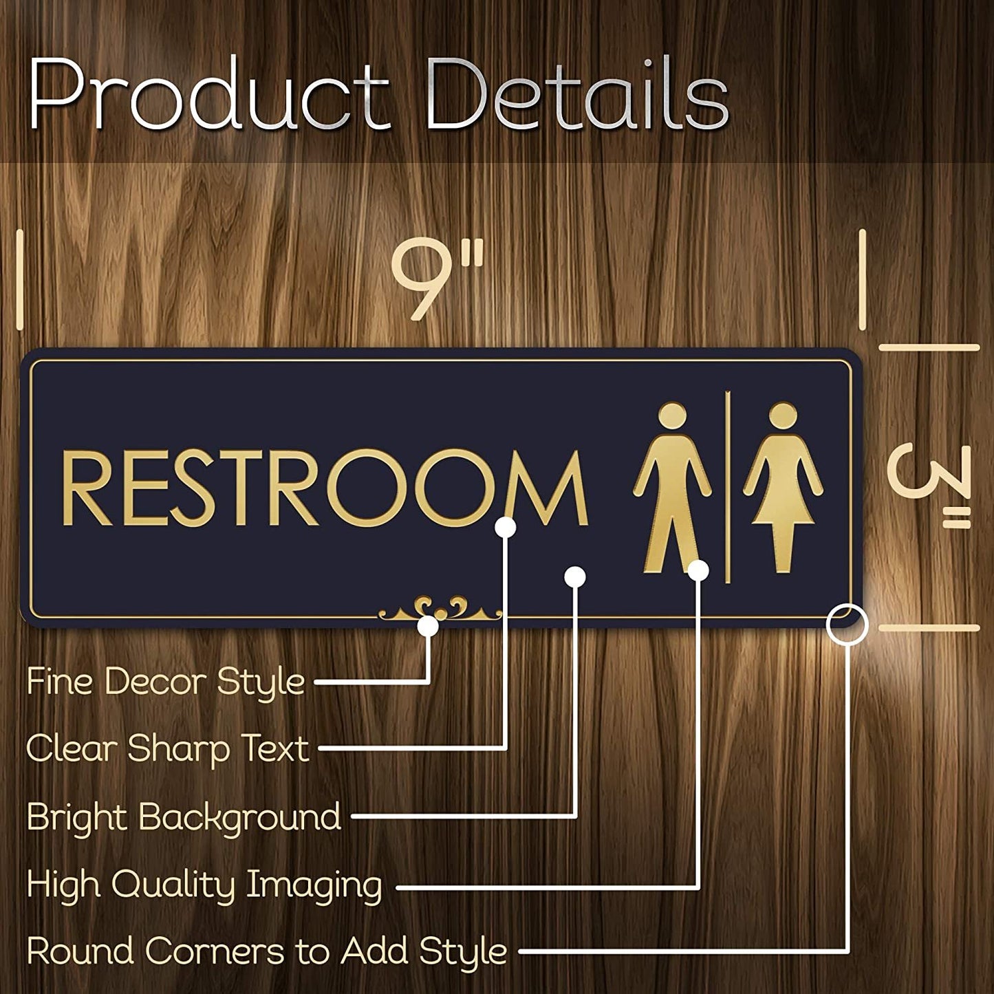 Restroom - Laser Engraved Sign