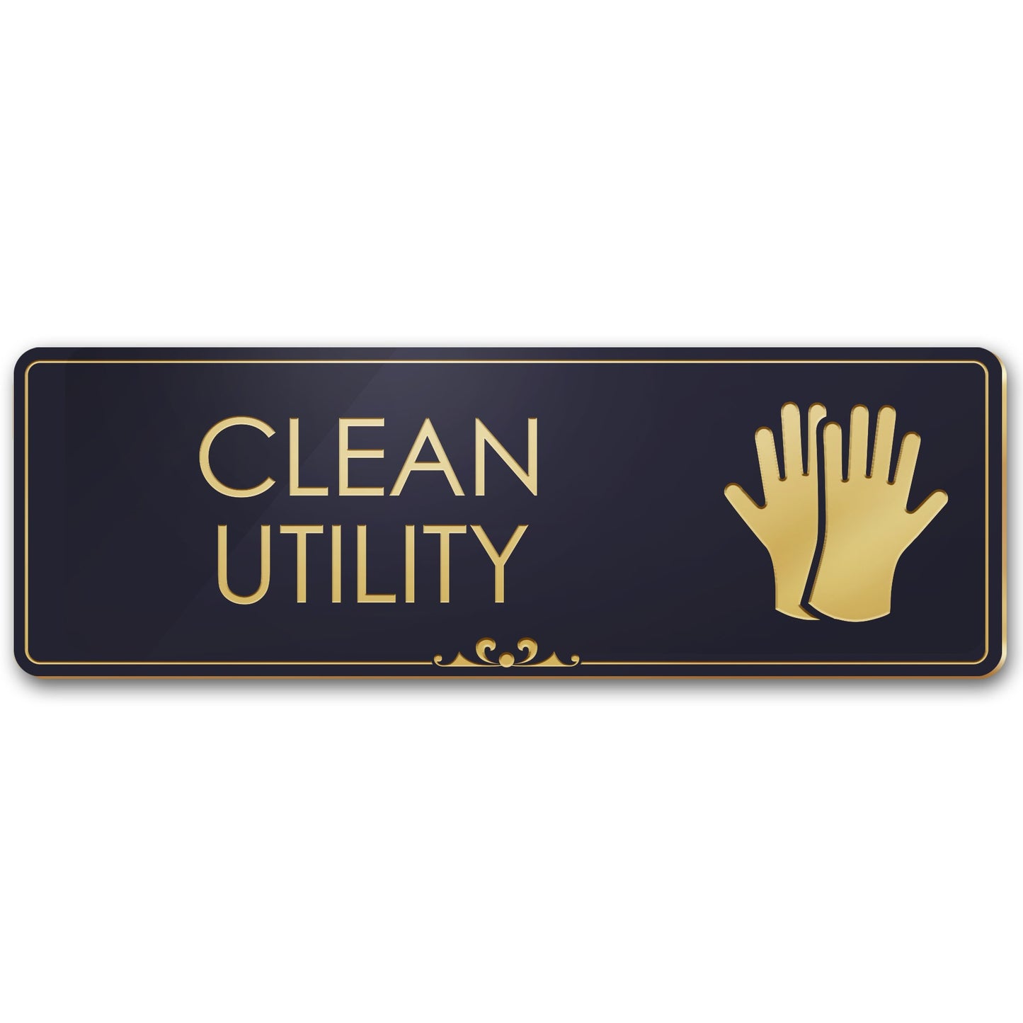 Clean Utility Closet Room Sign for Office/Business