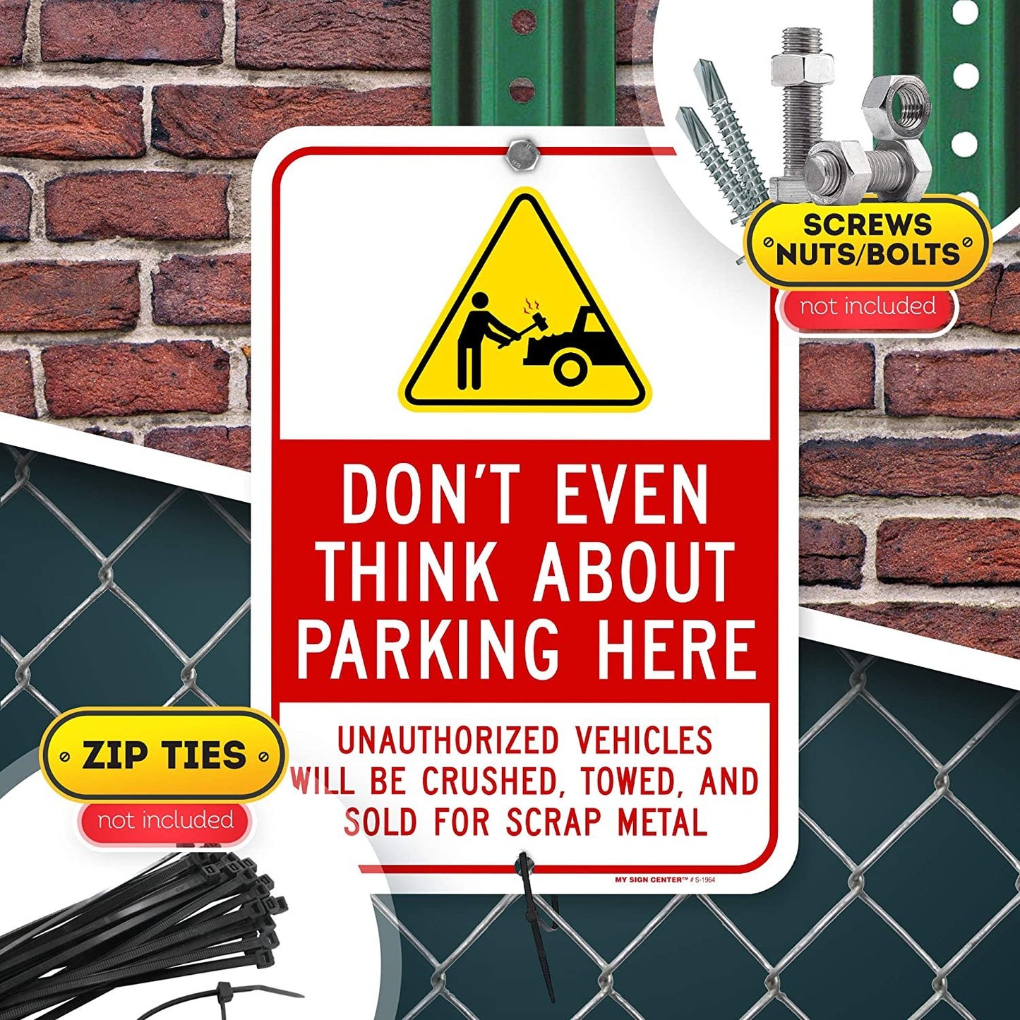 Funny No Parking Sign Unauthorized Vehicle Will Be Towed Away