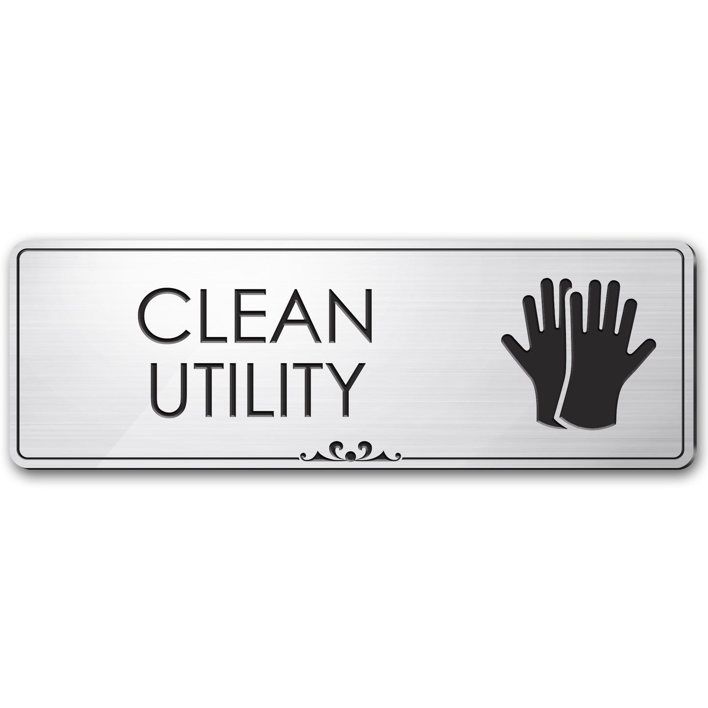 Clean Utility Closet Room Sign for Office/Business