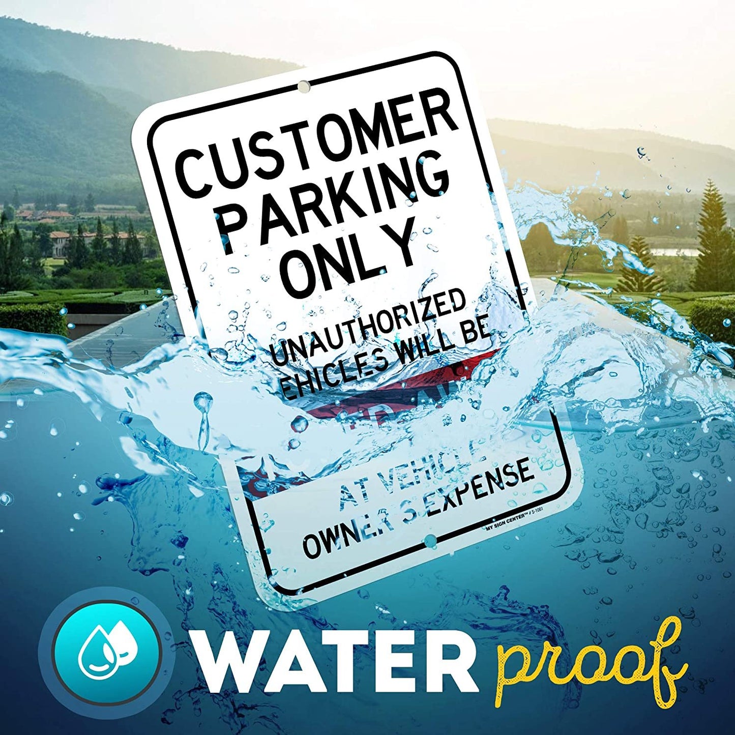 Customer Parking Only Sign Unauthorized Vehicles Will Be Towed