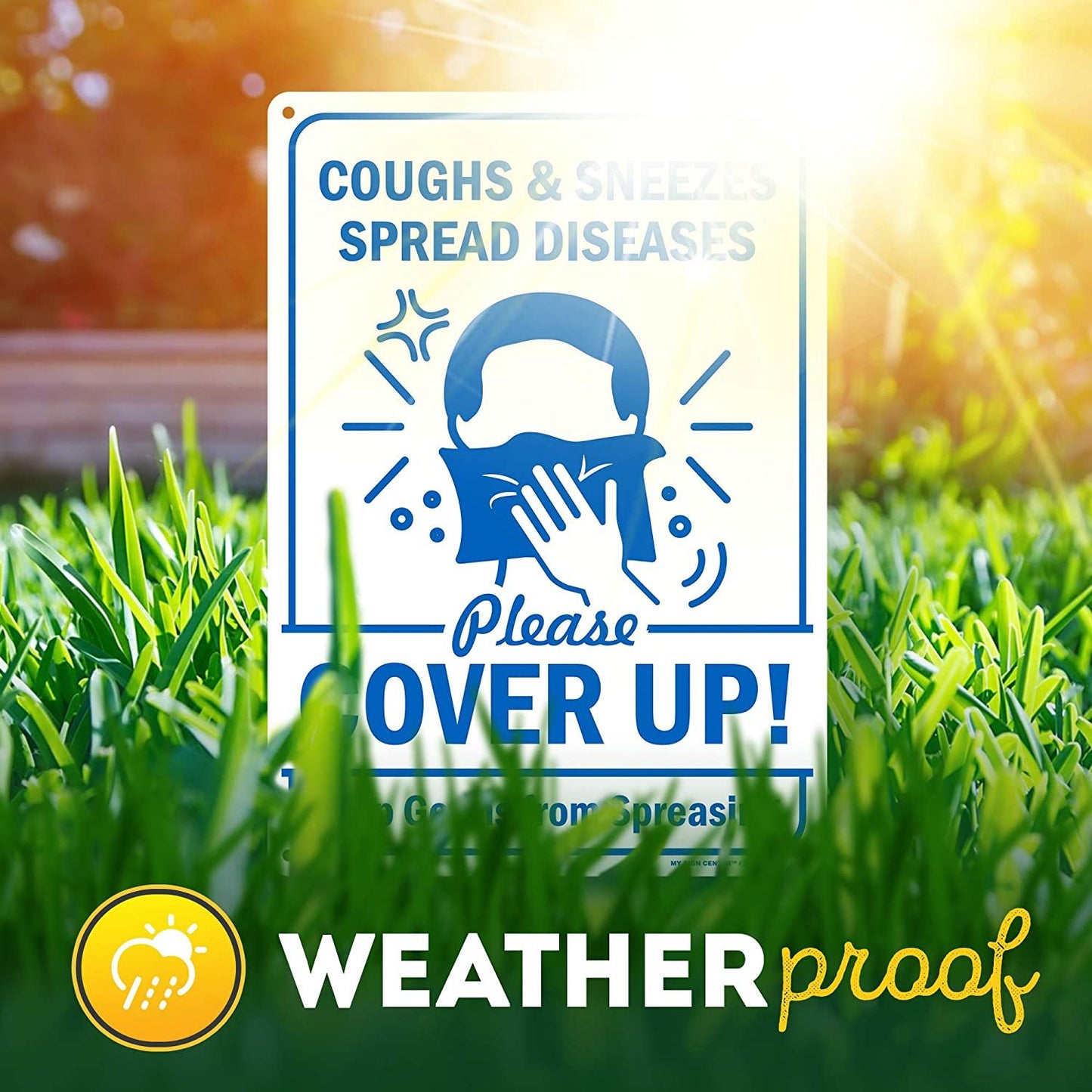 Cover Your Cough Sign Cover Mouth Stop Germs