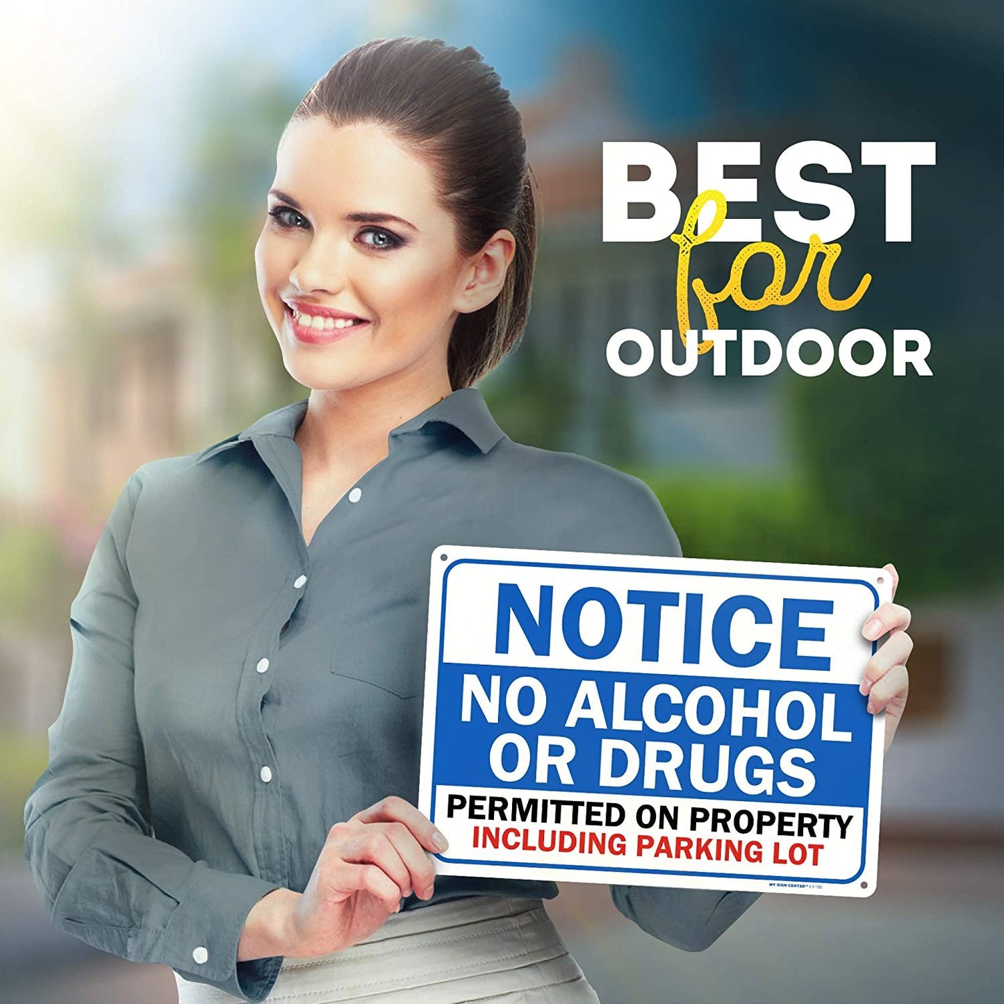 Notice Property Rules Sign No Alcohol Or Drugs Permitted