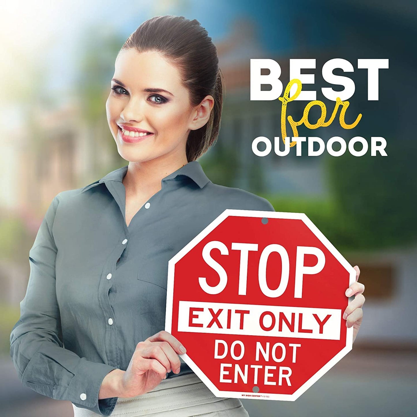 Stop Exit Only Do Not Enter Sign
