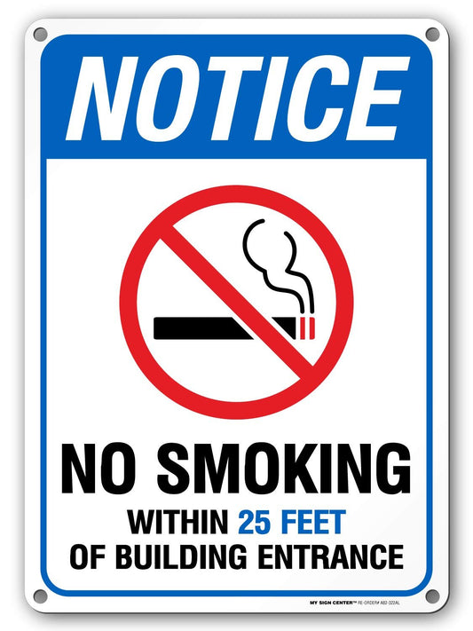 No Smoking Within 25 Feet Sign 1