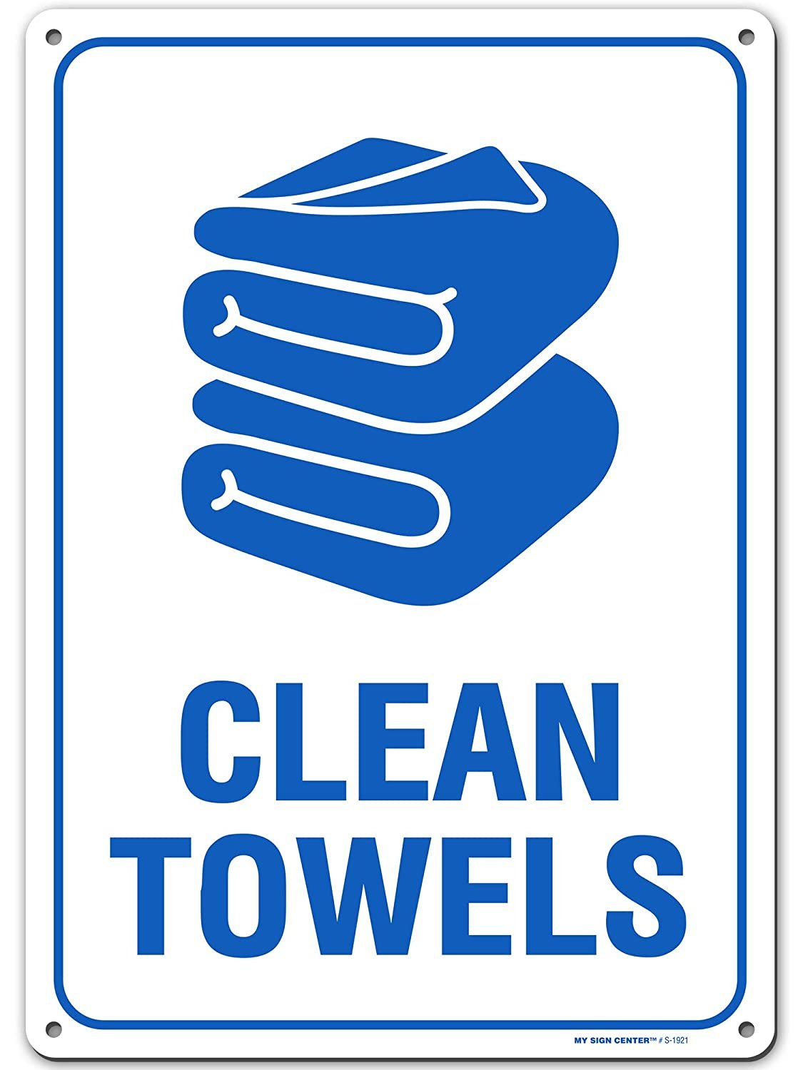 Pool Clean Sign Clean Towel Pool Sign, Made Out of .040 Rust-Free Aluminum, Indoor ...
