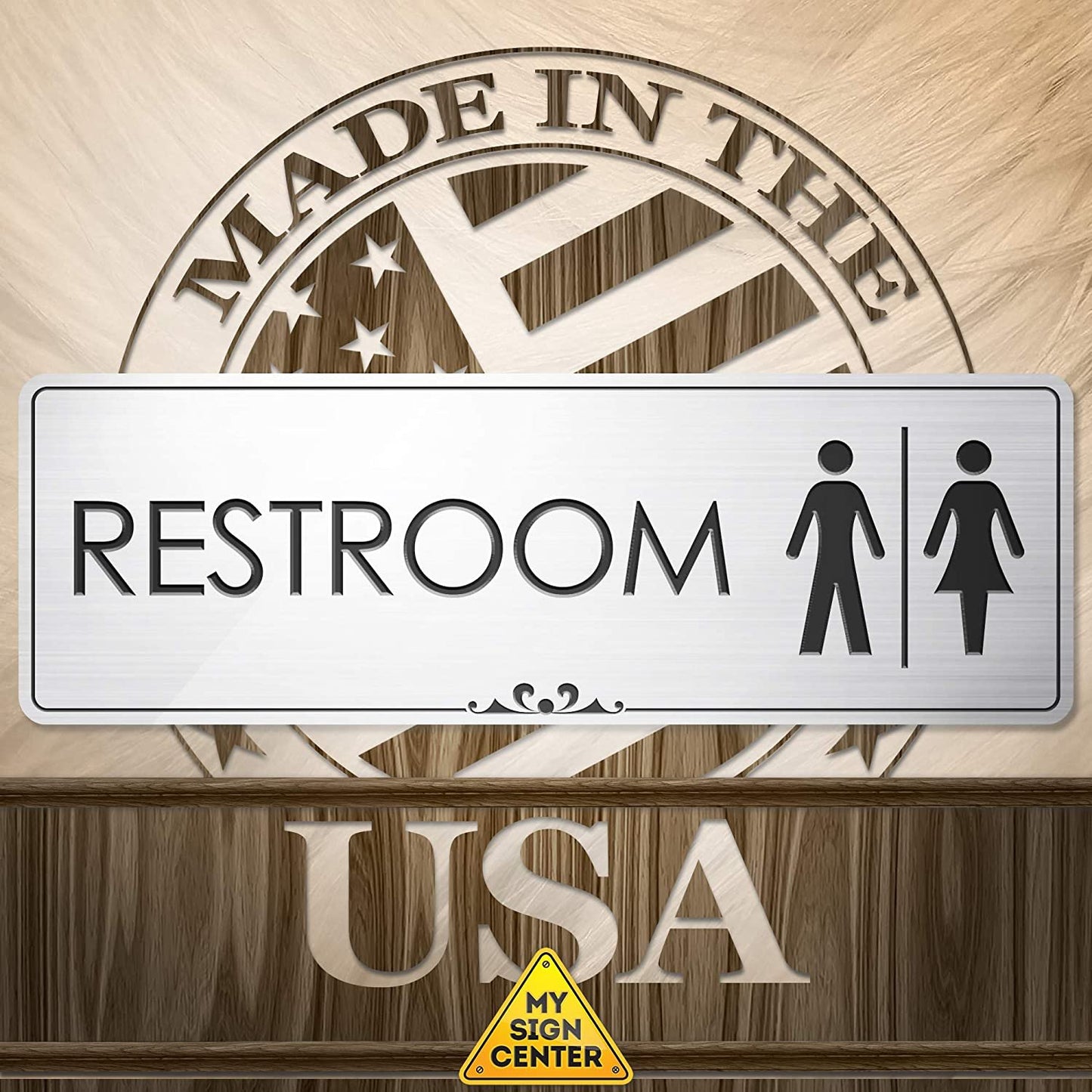 Restroom - Laser Engraved Sign