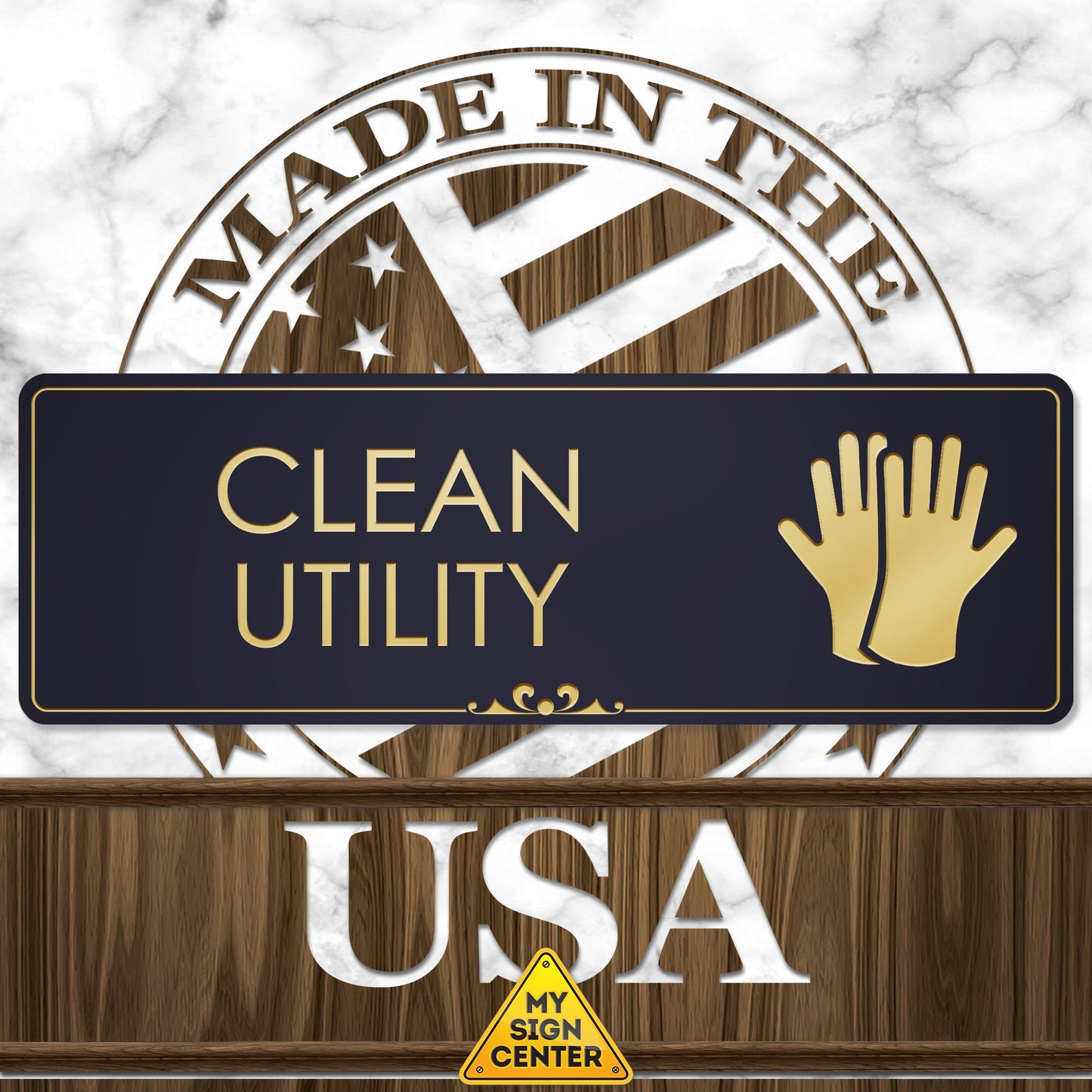 Clean Utility Closet Room Sign for Office/Business