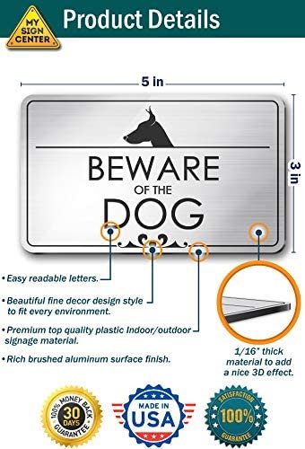 Beware of The Dog Laser Engraved Sign