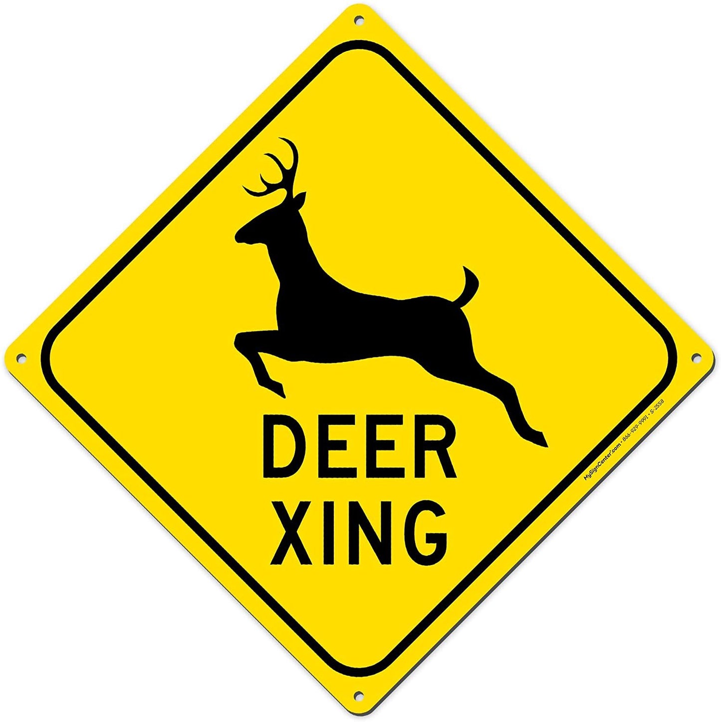 Deer Crossing Sign Diamond Shape Deer Warning Road sign