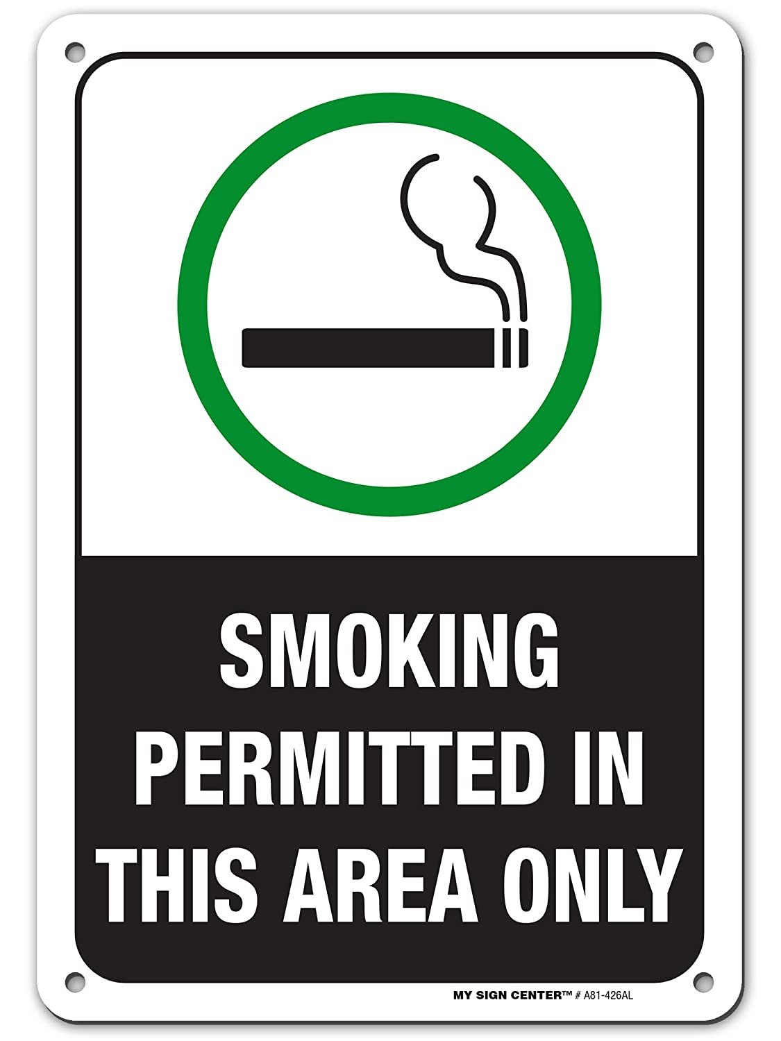 Designated Smoking Area Sign