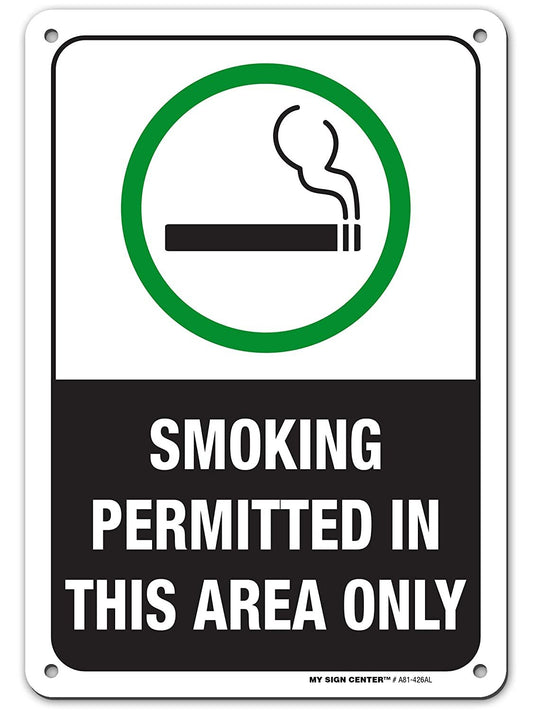 Designated Smoking Area Sign