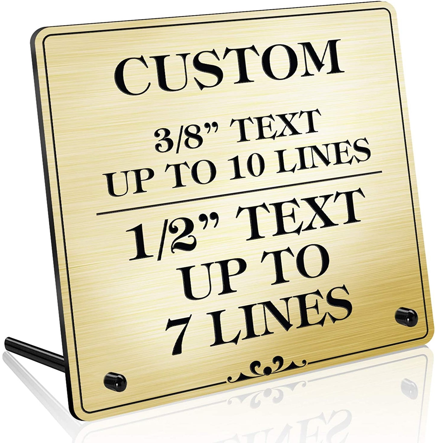 Engraved Message Holder Reception Desk Sign, Prestige Collection
