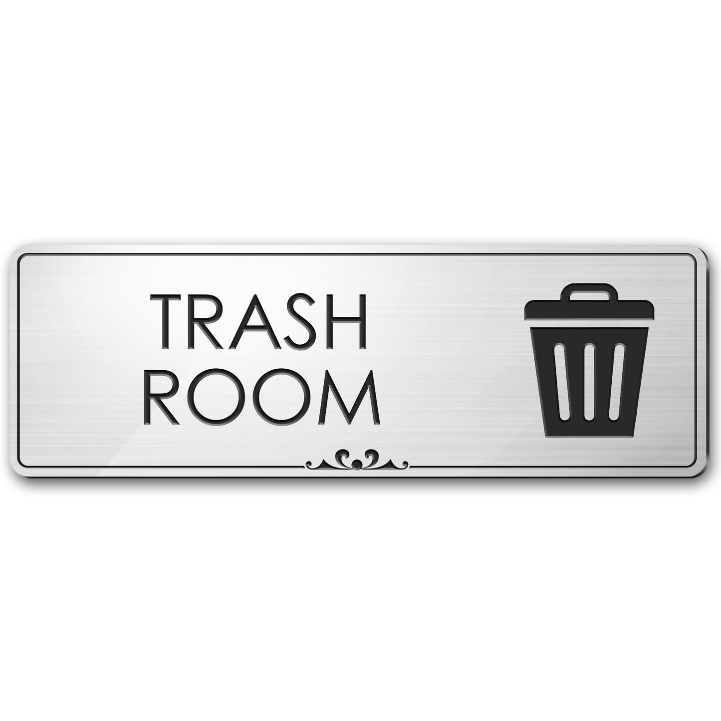 Trash Only Sign Office Room Recycle Trash Sign