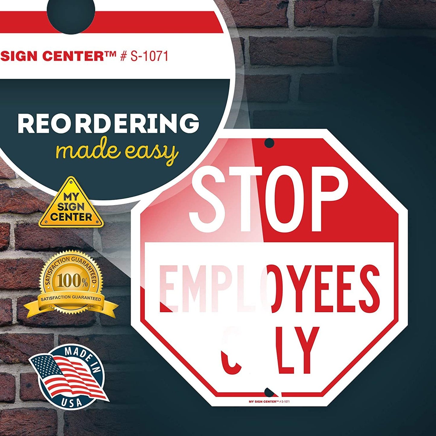 Stop Employees Only Sign