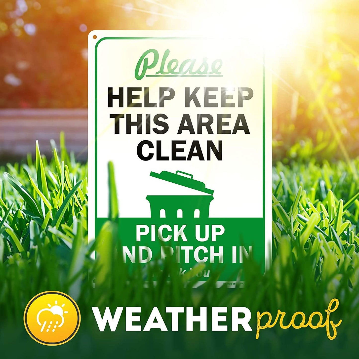 Please Help Clean This Area, Pick and Pitch in Signs
